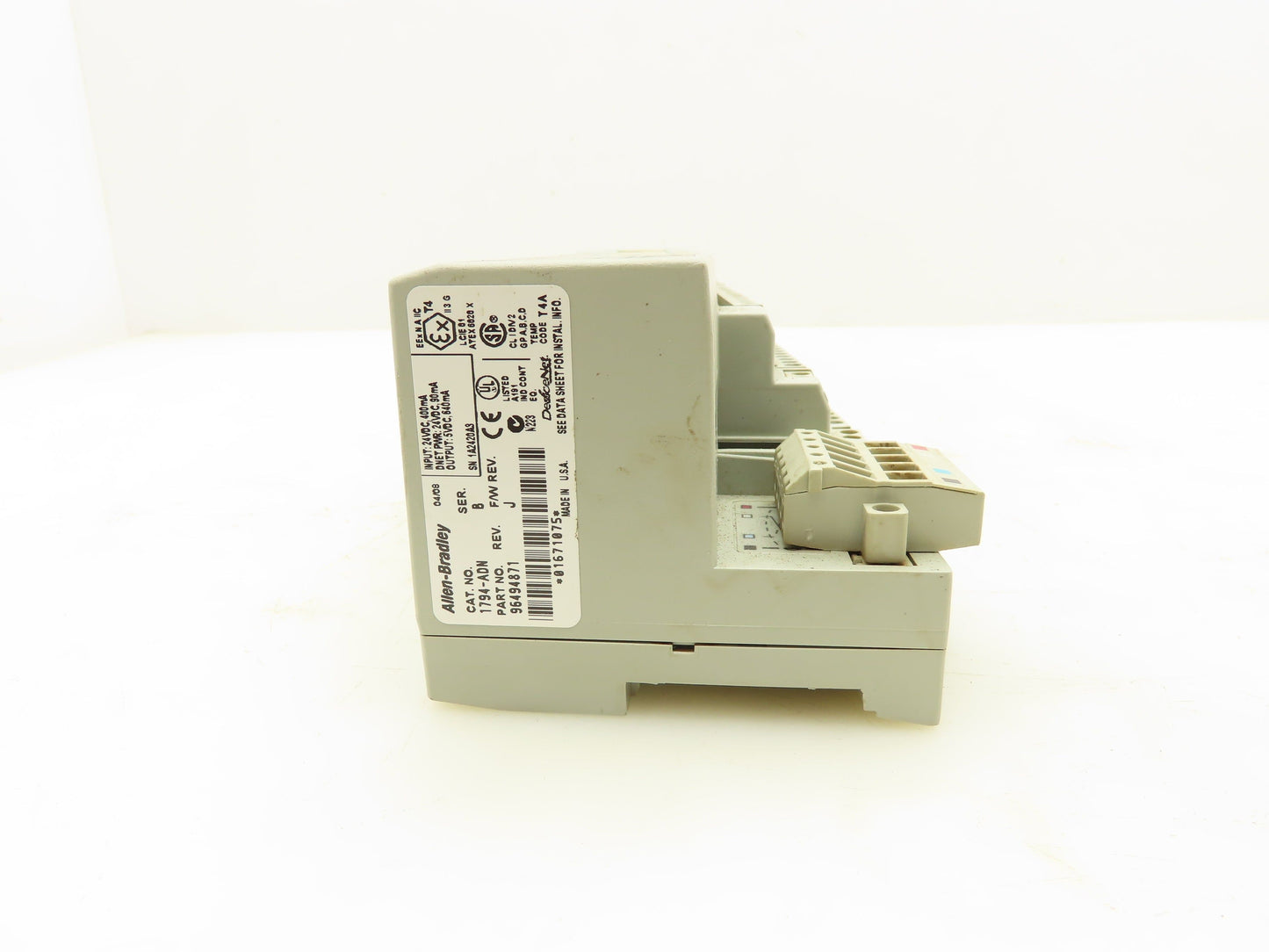 Allen Bradley 1794-IB16 DeviceNet Adapter Module PLC Input Output Power Supply
