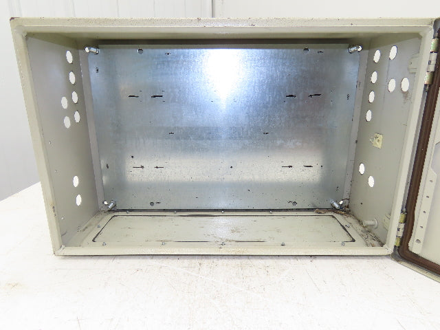Rittal AE1039 Steel Electrical Enclosure with Backplate 600x380x210mm 24x15x8"