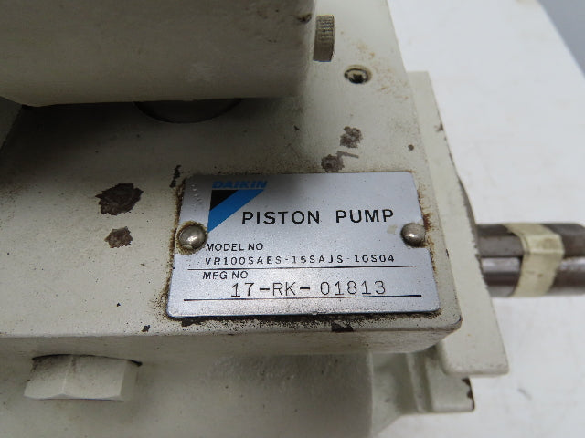 Daikin VR100SAES-15SAJS-10S04 Hydraulic Double Piston Pump V15SAJS-BRX-95S3