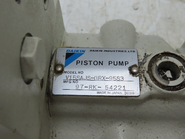 Daikin VR100SAES-15SAJS-10S04 Hydraulic Double Piston Pump V15SAJS-BRX-95S3