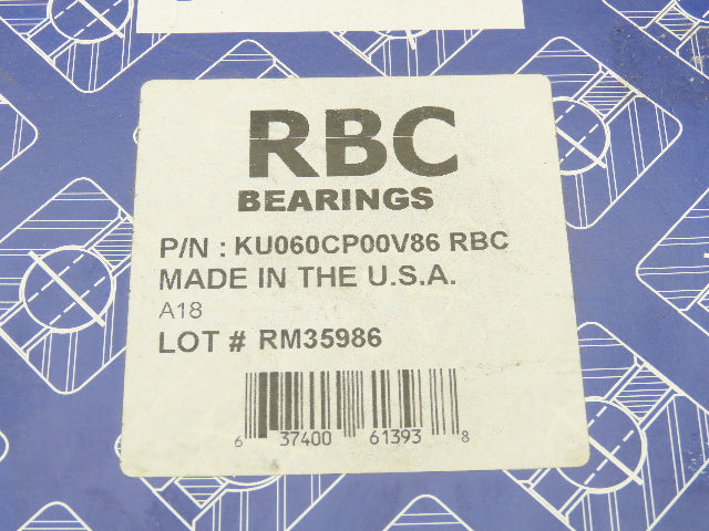 RBC KU060CP00V86 Bearing 152MM Bore 171.45MM OD 13MM Width