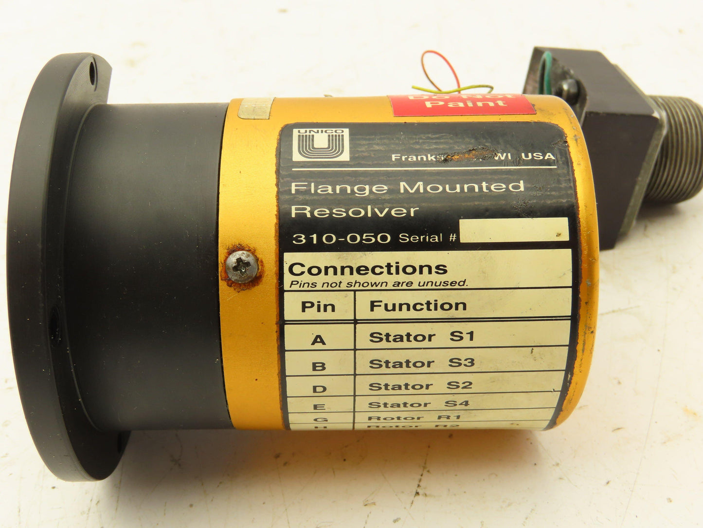 Unico 310-050 Flange Mounted Rotary Resolver Shaft Encoder
