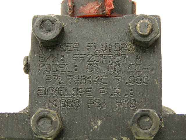 Parker CCP3LTVS14C 3L Hydraulic Cylinder 1" Bore 7" Stroke 1900 PSI Side Lug