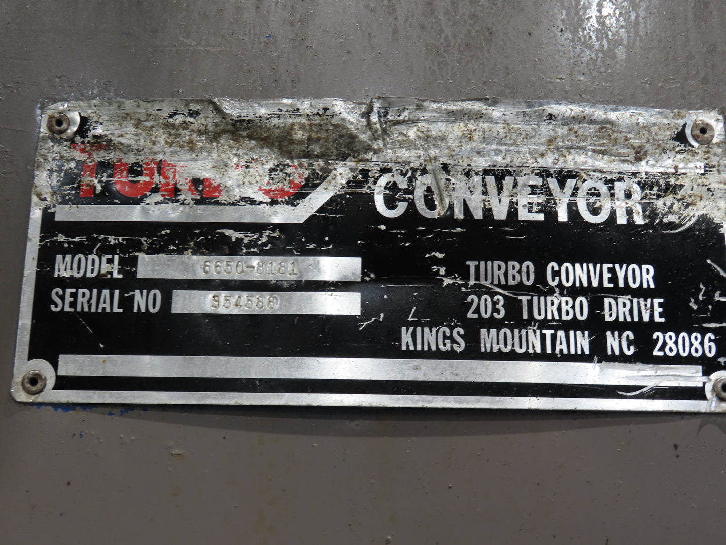 LNS Turbo Magnetic Slide CNC Chip Conveyor 77" Infeed 45-52" Discharge 460V 3PH