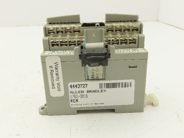 Allen Bradley 1762-OB16 MicroLogix 16pt Output Module 24V Ser A Rev B *No Cover*