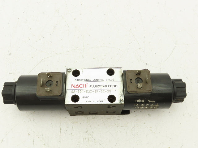 Nachi SA-G01-E3X-6R-D2-30 Hydraulic Directional Solenoid Valve 3-Pos 24VDC