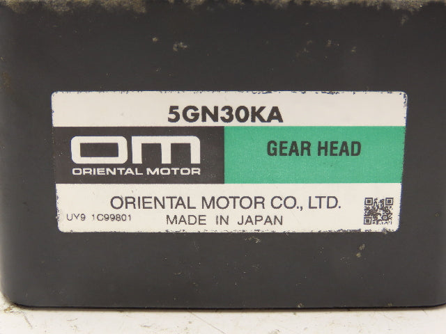 Oriental Motor 5GN30KA Gear Head 30:1 Reducer GN Series Parallel Shaft