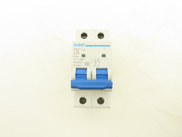 Chint NB1-63 D25 Circuit Breaker 2-Pole 6000A 400V Lot of 3