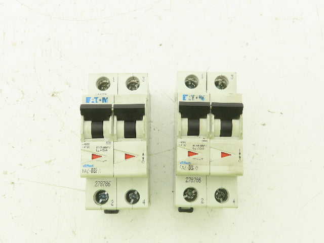 Eaton FAZ-D32/2 Circuit breaker 2-Pole 32A Lot of 2