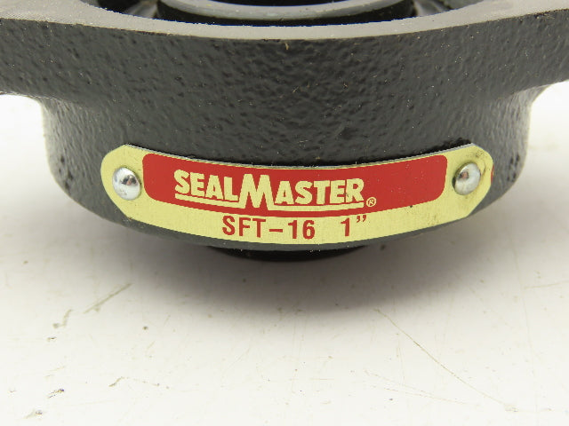 SealMaster SFT-16 2-Bolt Flange Mount Ball Bearing Unit 1" Bore Cast Iron