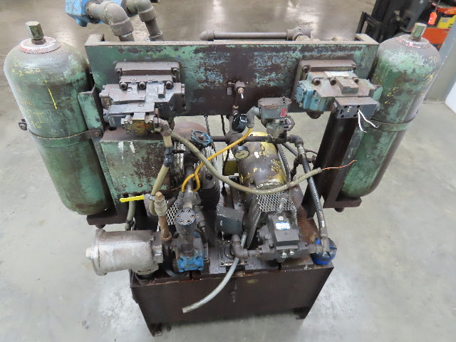 Dual Hydraulic Pump 60 Gallon Power Unit 2500 PSI 13GPM 10GPM Bladder Tank 460V