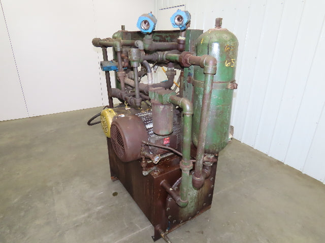 Dual Hydraulic Pump 60 Gallon Power Unit 2500 PSI 13GPM 10GPM Bladder Tank 460V