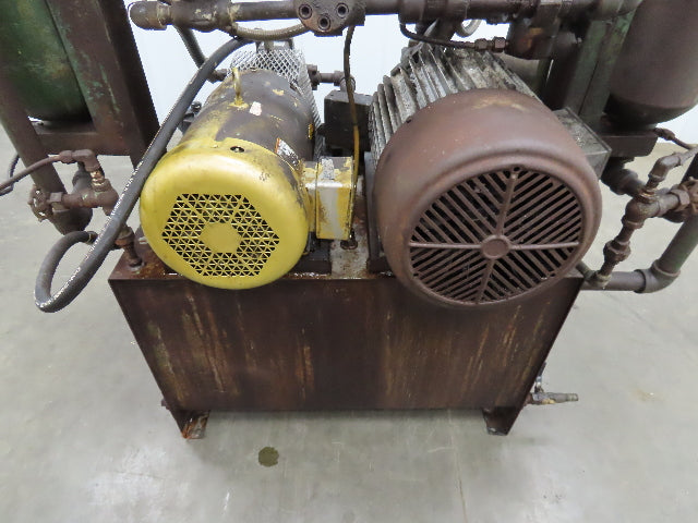 Dual Hydraulic Pump 60 Gallon Power Unit 2500 PSI 13GPM 10GPM Bladder Tank 460V