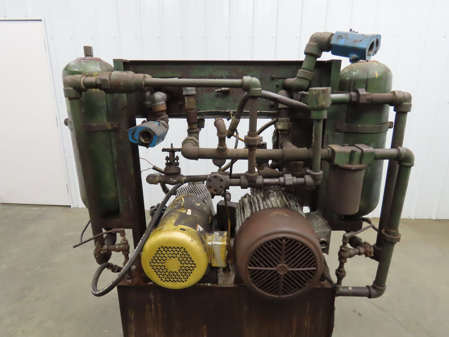 Dual Hydraulic Pump 60 Gallon Power Unit 2500 PSI 13GPM 10GPM Bladder Tank 460V