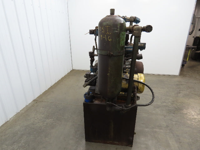 Dual Hydraulic Pump 60 Gallon Power Unit 2500 PSI 13GPM 10GPM Bladder Tank 460V