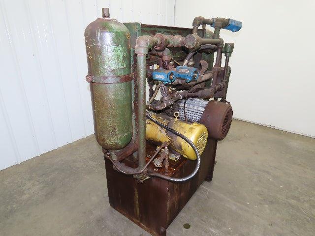 Dual Hydraulic Pump 60 Gallon Power Unit 2500 PSI 13GPM 10GPM Bladder Tank 460V