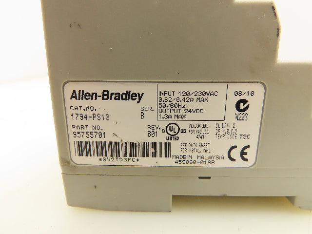 Allen Bradley 1794-PS13 Power Supply Module 24VDC Lot of 2