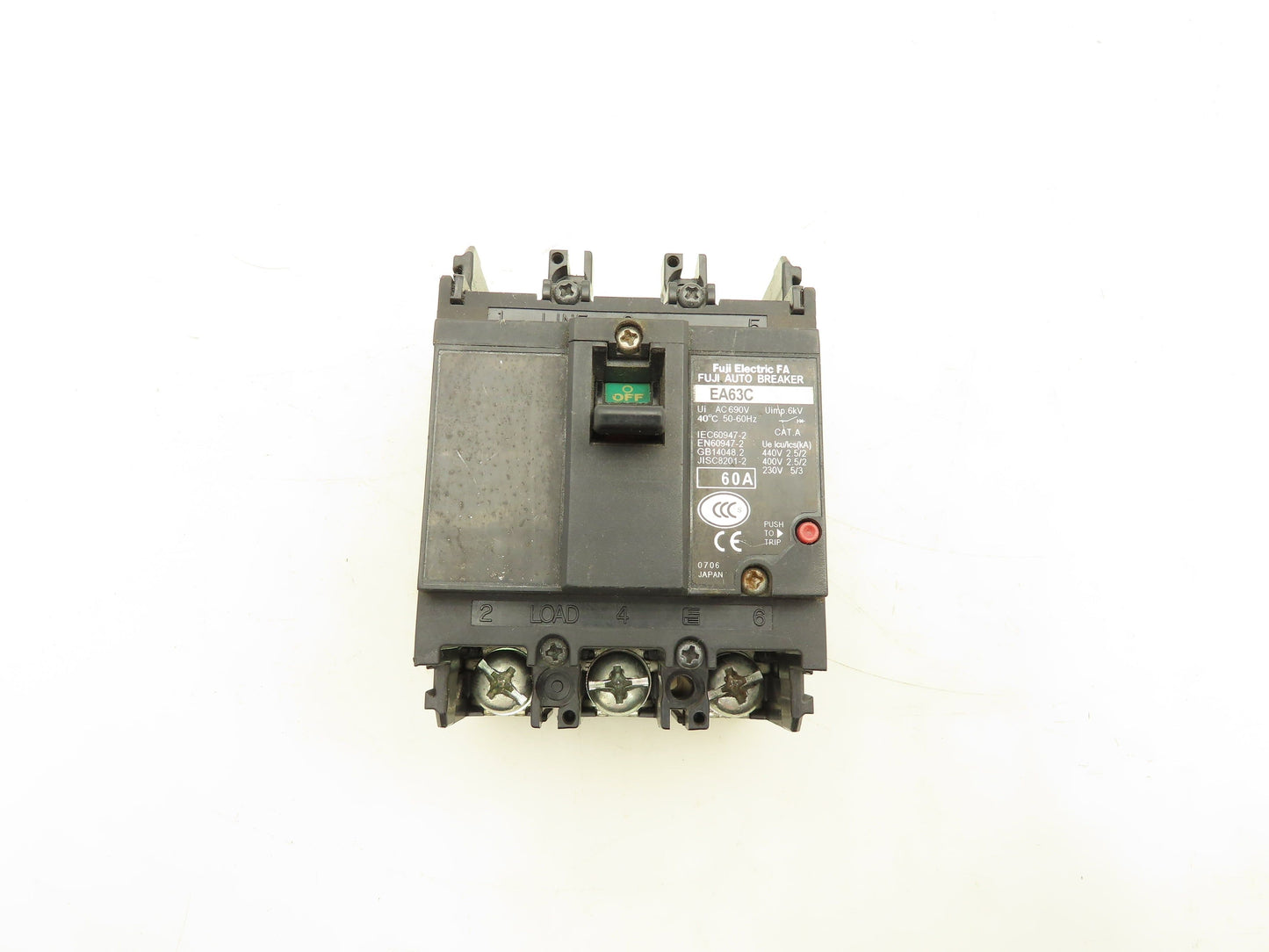 Fuji Electric EA63C Auto Circuit Breaker 60A 690V 3 Pole