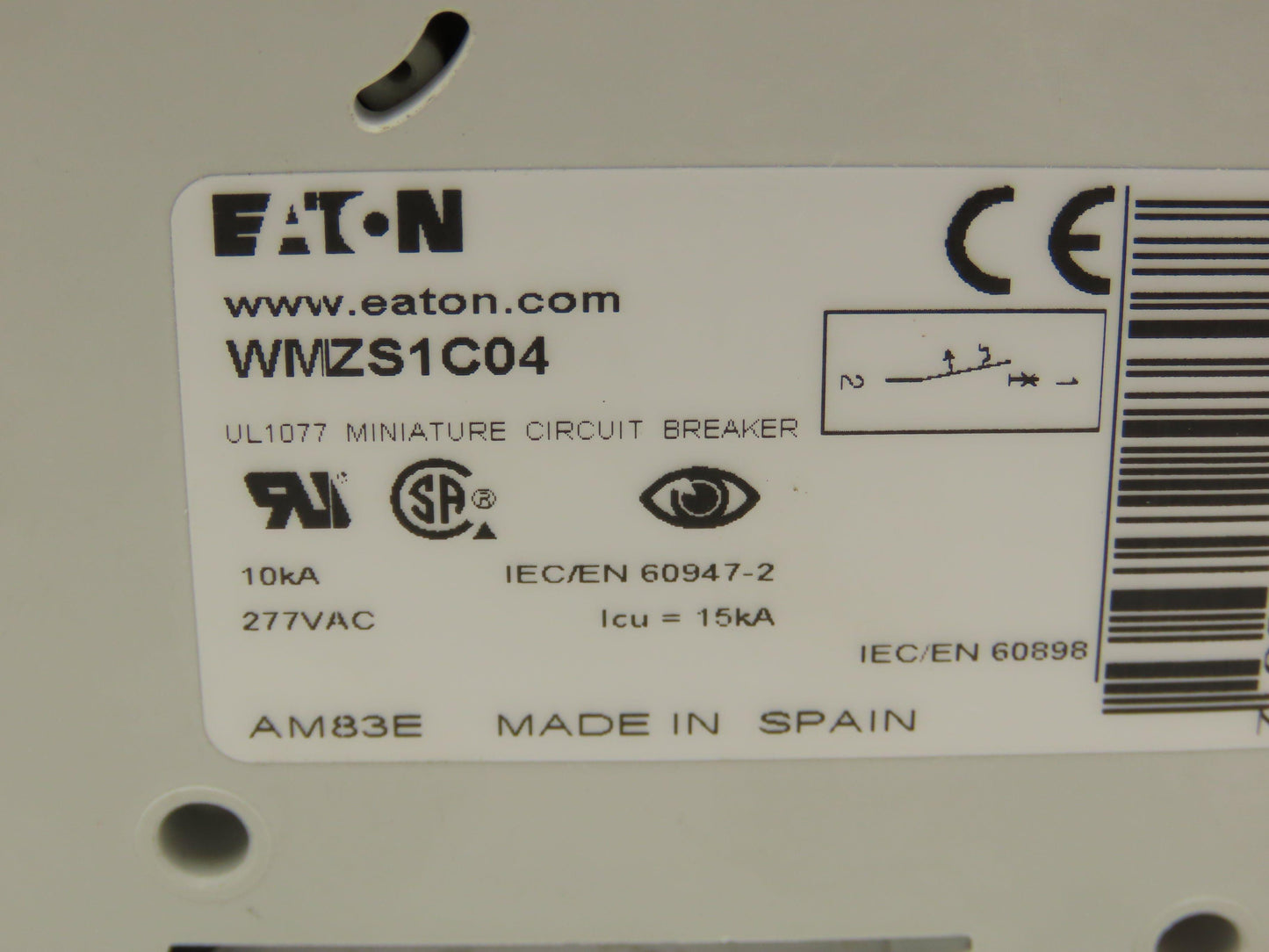 Eaton WMZS1C04 Miniature Circuit Breaker 230/400V Lot of 5