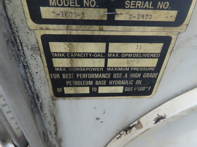 Dynex PV2024-3085 Hydraulic Power Unit 17 GPM 3000PSI 15Hp 230/460V 3Ph 50 Gal
