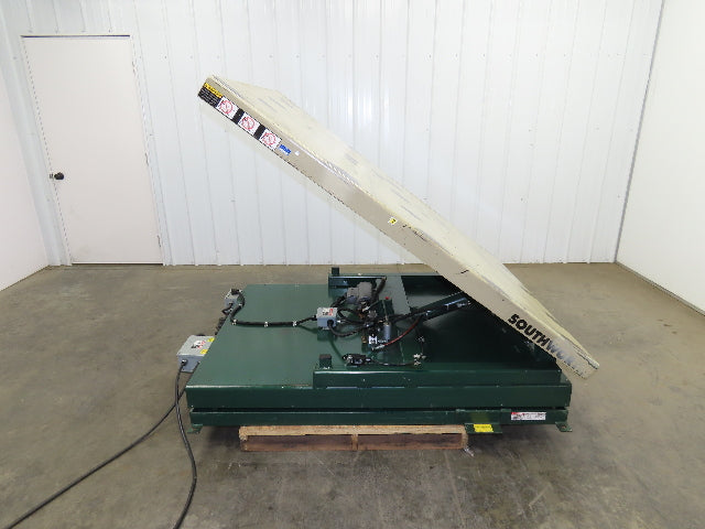 Southworth Hydraulic Scissor Lift Table 500lb 48" Travel 54x72" Top 90° Tip 115V
