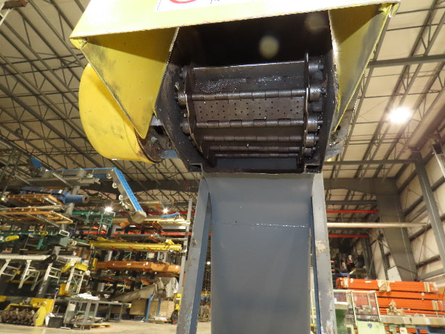 Jorgensen CNC Chip Conveyor 9" Belt 77" Infeed 40-44" Discharge 460V 3PH