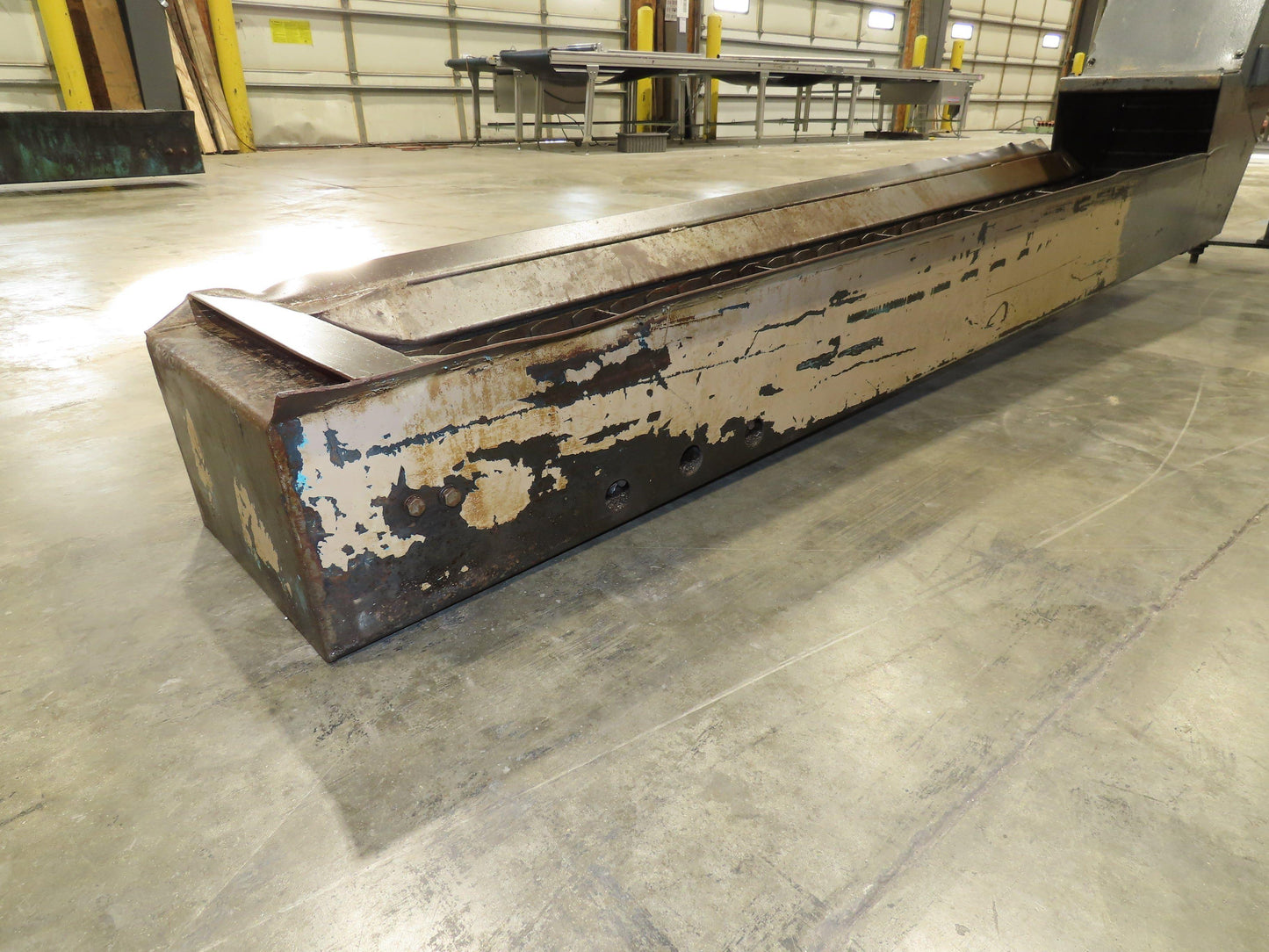 Jorgensen CNC Chip Conveyor 9" Belt 77" Infeed 40-44" Discharge 460V 3PH