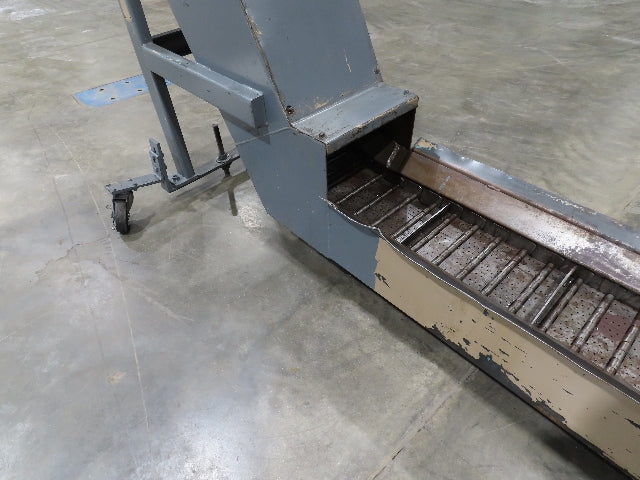 Jorgensen CNC Chip Conveyor 9" Belt 77" Infeed 40-44" Discharge 460V 3PH