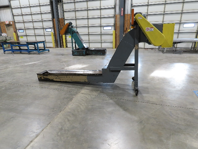 Jorgensen CNC Chip Conveyor 9" Belt 77" Infeed 40-44" Discharge 460V 3PH