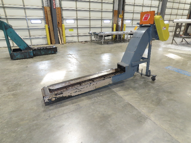 Jorgensen CNC Chip Conveyor 9" Belt 77" Infeed 40-44" Discharge 460V 3PH