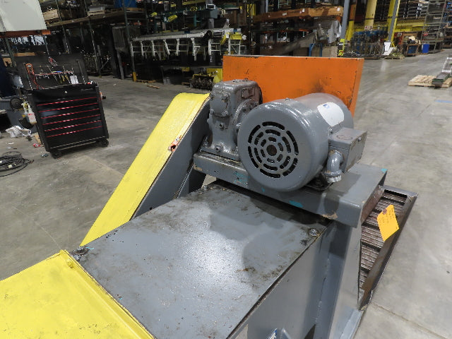 Jorgensen CNC Chip Conveyor 9" Belt 77" Infeed 40-44" Discharge 460V 3PH