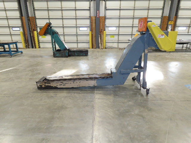 Jorgensen CNC Chip Conveyor 9" Belt 77" Infeed 40-44" Discharge 460V 3PH