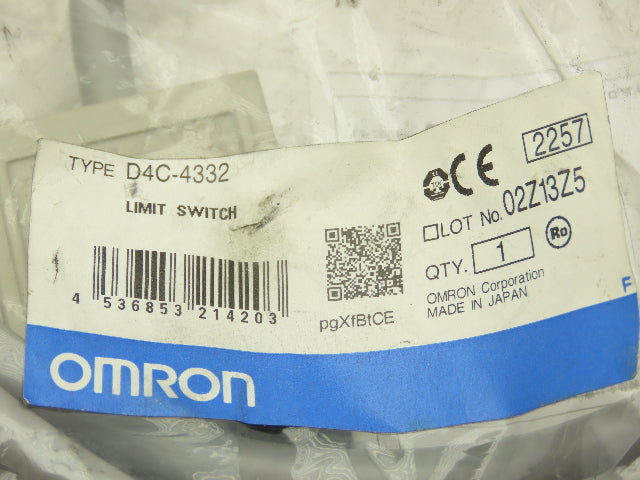 Omron D4C-4332 Microload Compact Limit Switch Oil Resistant Cable