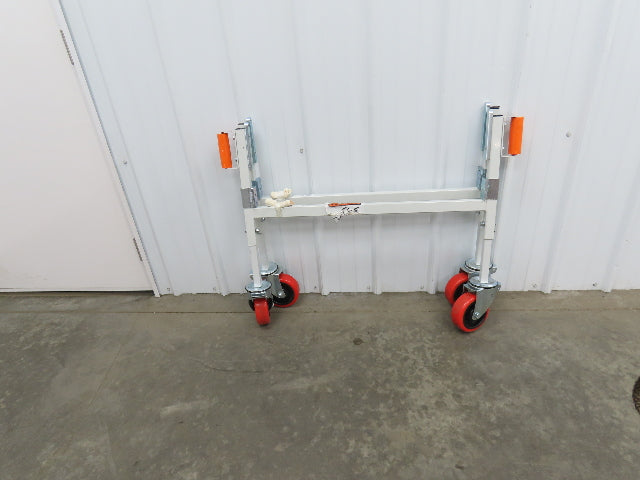 Roach Conveyor Leg Support 30"H x 34"W w/Locking Caster Wheels Set of 2