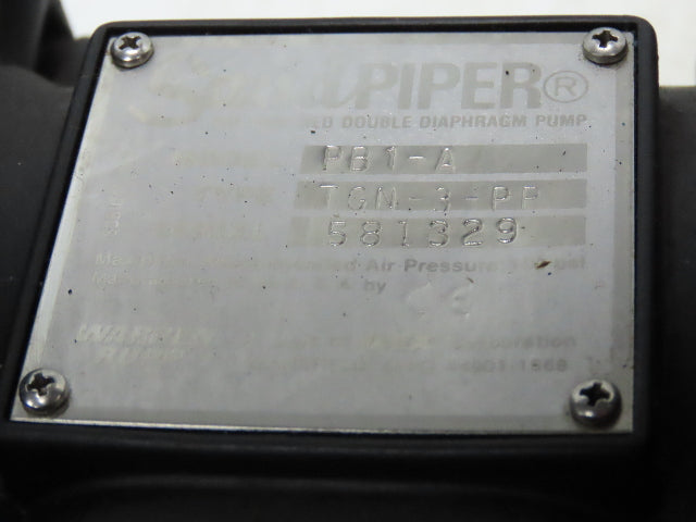 Warren Rupp PB1-A Sandpiper Double Diaphragm Pump TGN-3-PP 54 GPM