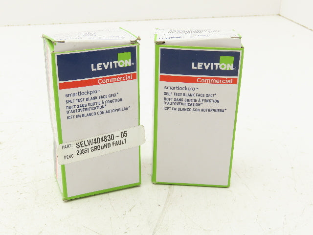 Leviton GFRBF-I SmartlockPro Blank GFCI Receptacle/Outlet 20A Ivory Lot of 2