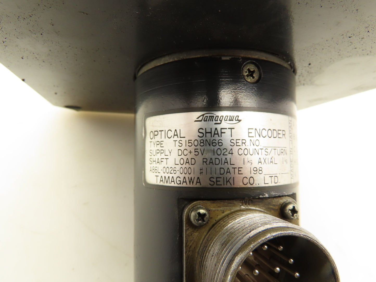 Tamagawa TSI508N66 Optical Shaft Encoder Axial Load Thrust 1KG Radial 1KG