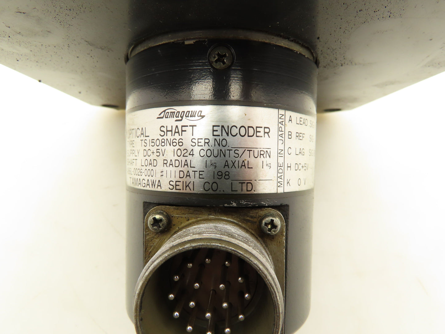 Tamagawa TSI508N66 Optical Shaft Encoder Axial Load Thrust 1KG Radial 1KG
