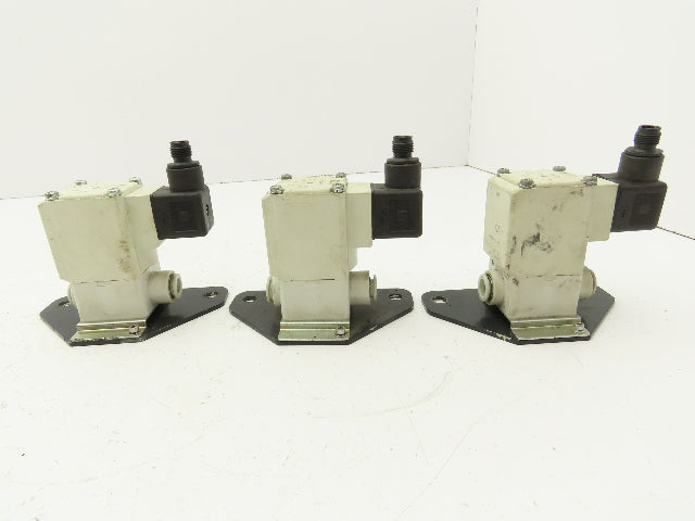 SMC VX230HZ3A 2-Way Solenoid Valve NC 24VDC 3/8" Push Connect Lot of 3