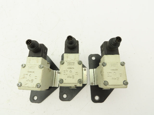 SMC VX230HZ3A 2-Way Solenoid Valve NC 24VDC 3/8" Push Connect Lot of 3
