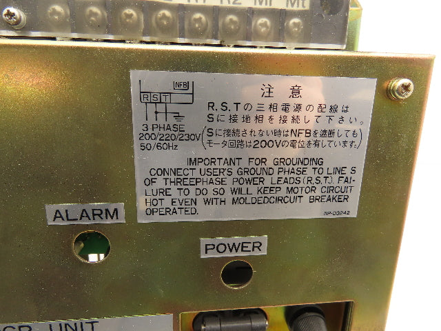 Yaskawa JUSP-DCP 30A Power Supply DCP Unit 30A 230V