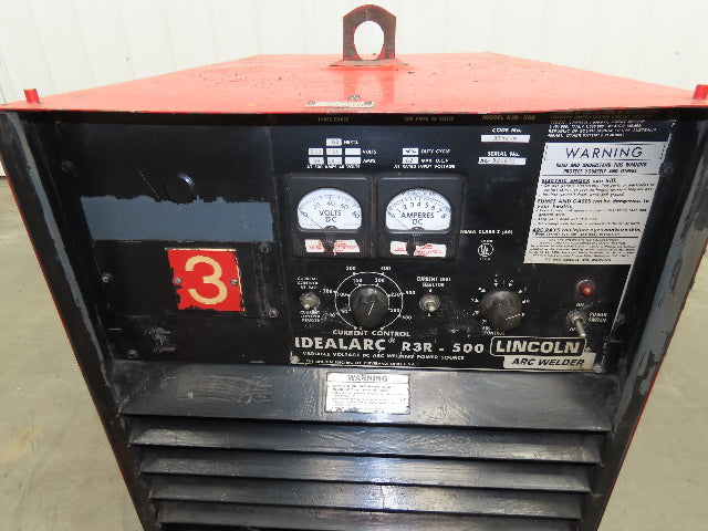 Lincoln 8794 M IDEALARC R3R 500 DC Arc Welding Power Souce Welder 230/460 3PH