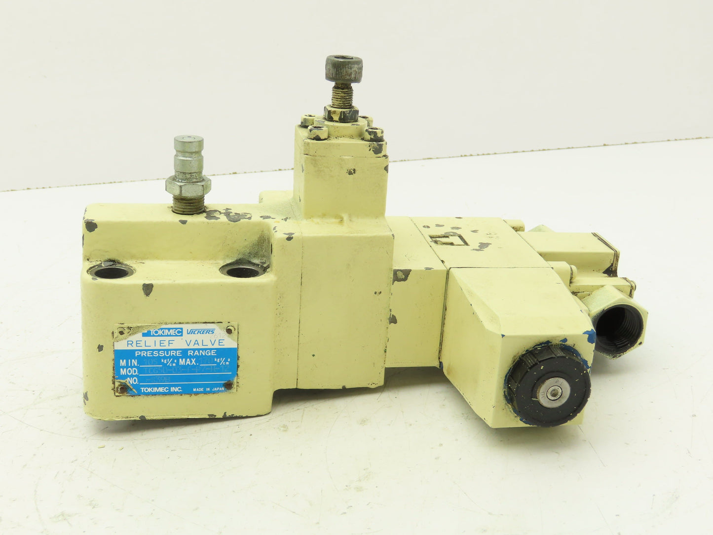 Tokimec Vickers TCG50-03-F-P7-H-12-S39B Solenoid Control Modular Relief Valve