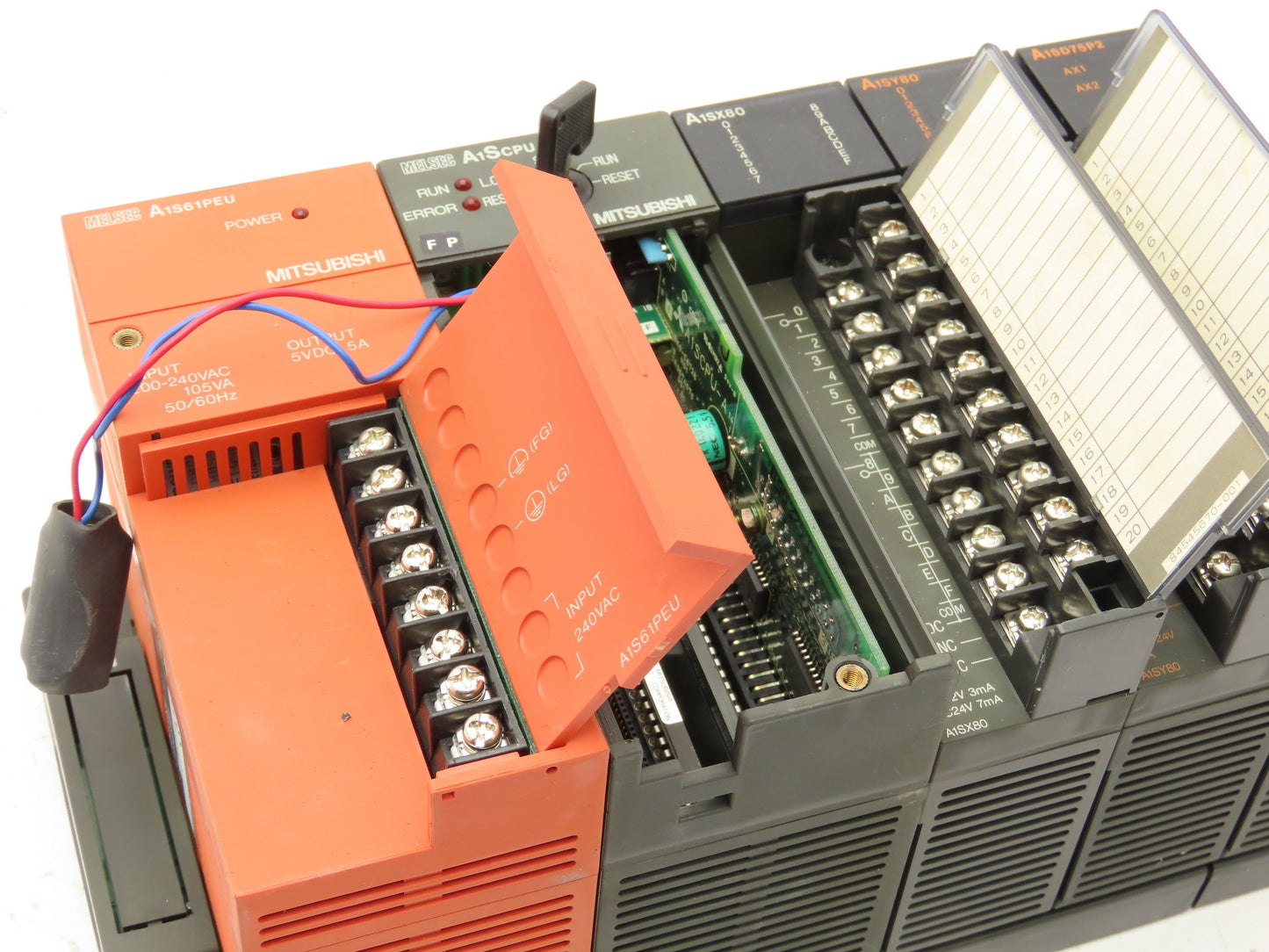 Mitsubishi Electric A1S35B PLC Chassis Base Unit CPU I/O Slot Card Power Supply