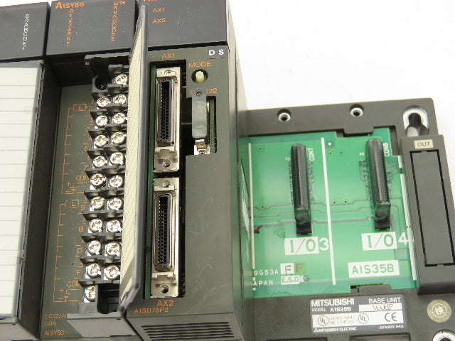 Mitsubishi Electric A1S35B PLC Chassis Base Unit CPU I/O Slot Card Power Supply