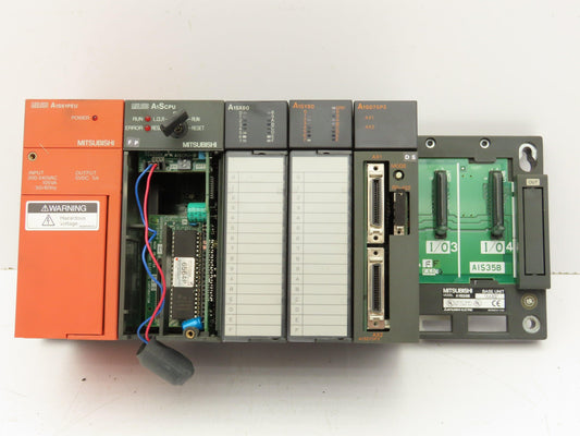 Mitsubishi Electric A1S35B PLC Chassis Base Unit CPU I/O Slot Card Power Supply
