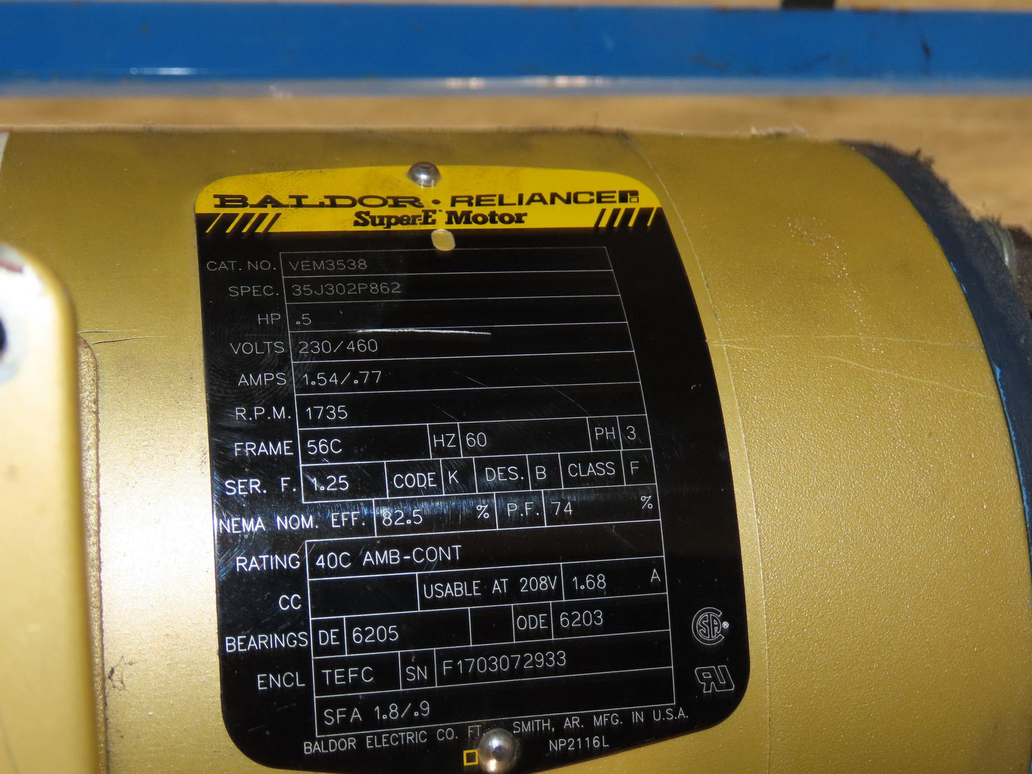 EMI 38"W x 36"L Chain Drive 2.5" Live Power Roller Conveyor 31"BF 1/2Hp 460V 3PH