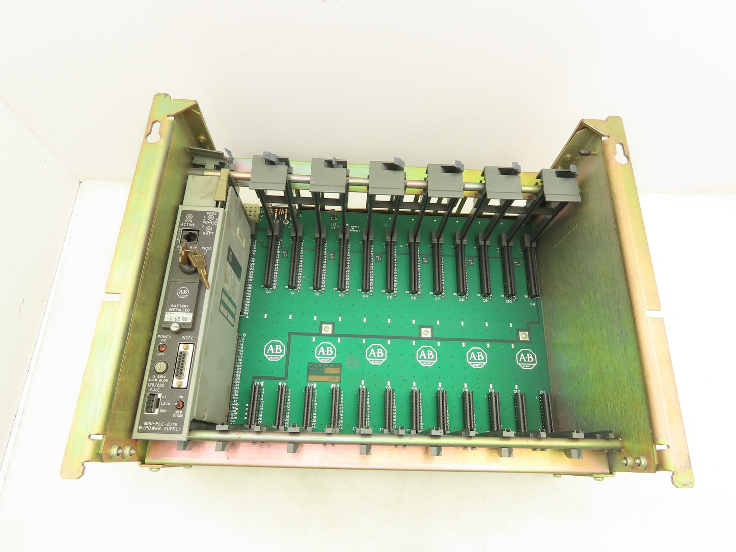 Allen Bradley 1771-A3B I/O PLC Chassis 12 Slot w/ 1772-LXP Power Supply