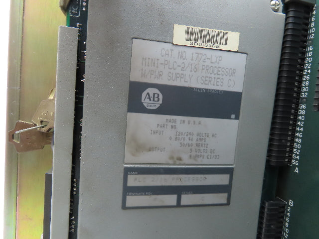 Allen Bradley 1771-A3B I/O PLC Chassis 12 Slot w/ 1772-LXP Power Supply