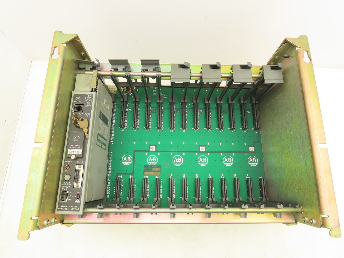 Allen Bradley 1771-A3B I/O PLC Chassis 12 Slot w/ 1772-LXP Power Supply